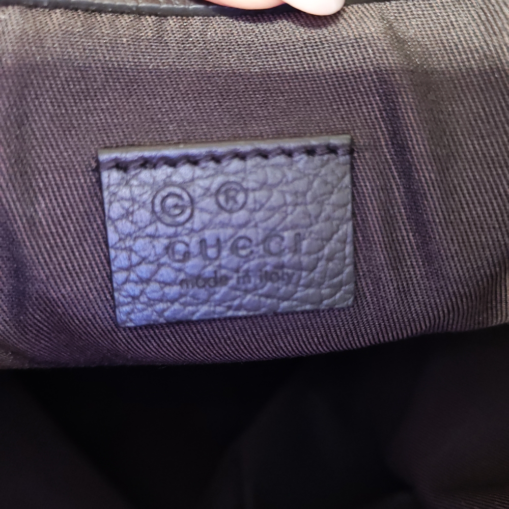 Gucci Brown Monogram Drawstring Backpack - Picture 12 of 15